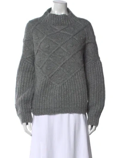 Pre-owned Lunya Wool Patterned Sweater In Gray