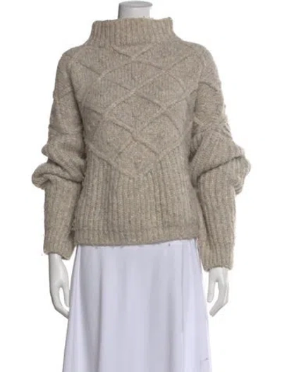 Pre-owned Lunya Wool Turtleneck Sweater In Neutral