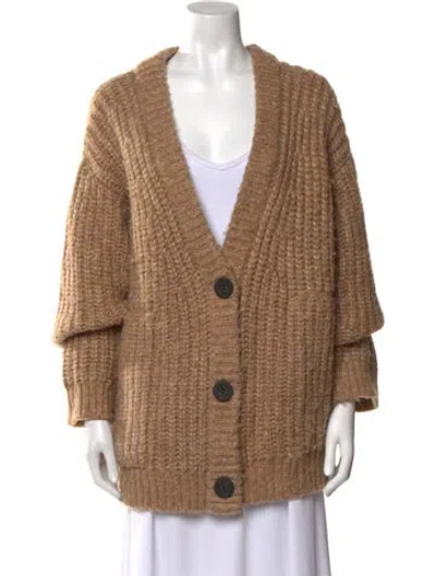 Pre-owned Lunya Wool V-neck Sweater In Neutral