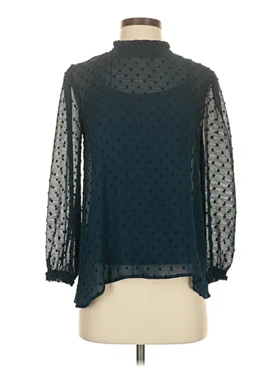 Pre-owned Luq Long Sleeve Blouse In Blue