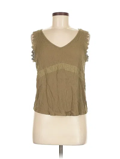 Pre-owned Luq Sleeveless Blouse In Brown