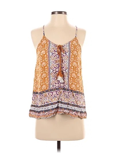 Pre-owned Luq Sleeveless Blouse In Orange