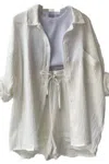 Lure Boutique Women's Layla Linen Set In Off White