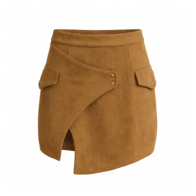 Luroq London Women's Brown Utility Wrap Skirt