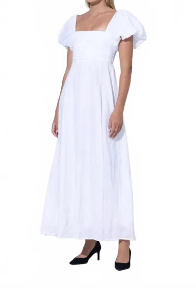 Lusana Amy Maxi Dress In White