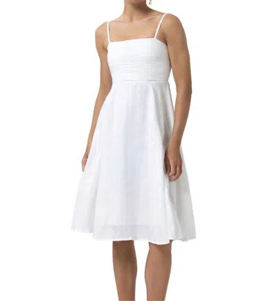 Lusana Andee Linen Dress In White