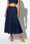 Lusana Bria Skirt In Navy In Blue
