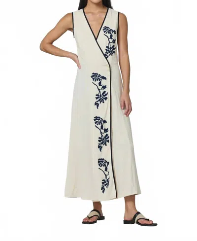 Lusana Carlotta Maxi Dress In Flora In White