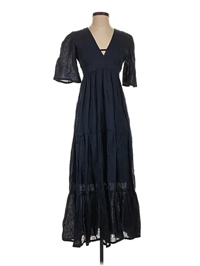 Pre-owned Lusana Casual Dress In Blue