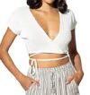 Lusana Jules Top In White In White