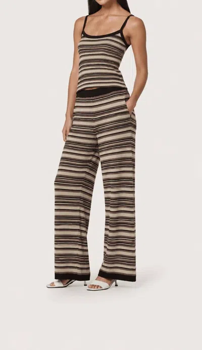 Lusana Lounge Knitted Top In Capri Black In Multi