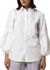 Lusana Lucia Blouse In White In White