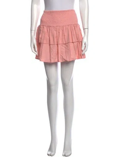 Pre-owned Lusana Mini Skirt In Pink