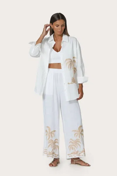 Lusana Embroidered Shirt In Palma In White