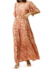 LUSANA RYLEN MAXI DRESS IN CORAL