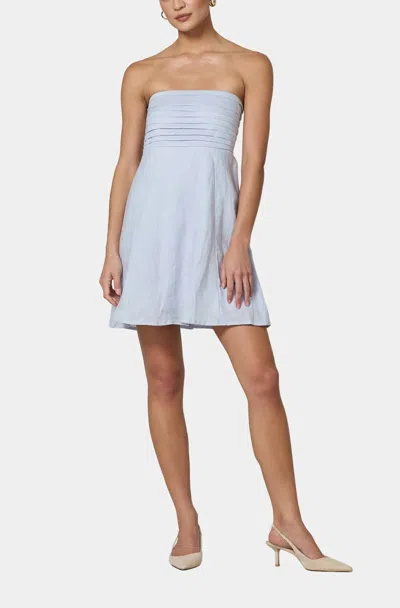 Lusana Talia Mini Dress In Misty Blue
