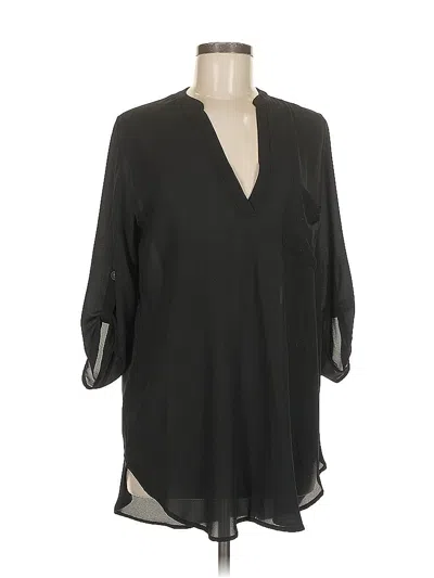 Pre-owned Lush 3/4 Sleeve Blouse In Black