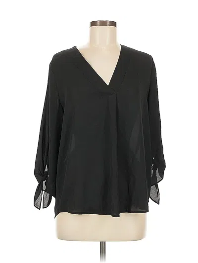 Pre-owned Lush 3/4 Sleeve Blouse In Black