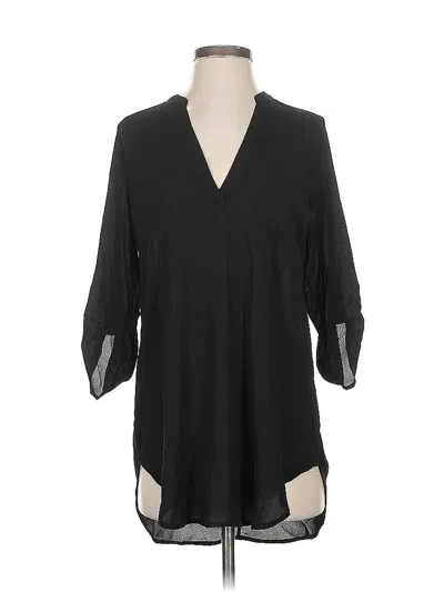 Pre-owned Lush 3/4 Sleeve Blouse In Black