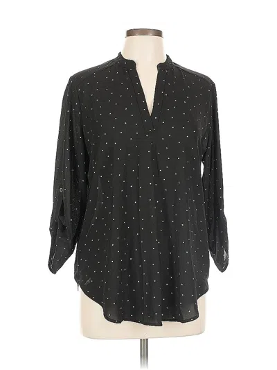 Pre-owned Lush 3/4 Sleeve Blouse In Black