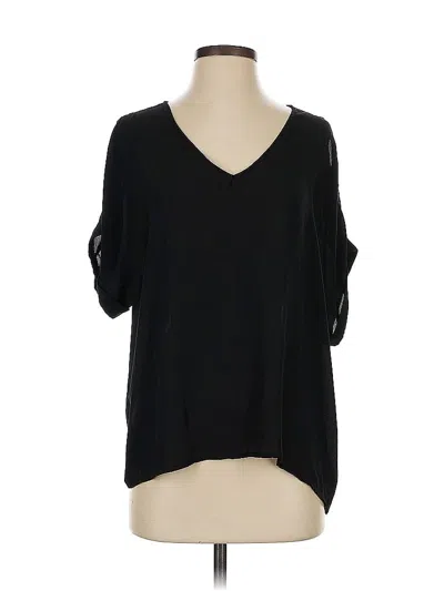Pre-owned Lush 3/4 Sleeve Blouse In Black