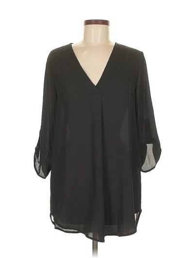 Pre-owned Lush 3/4 Sleeve Blouse In Black