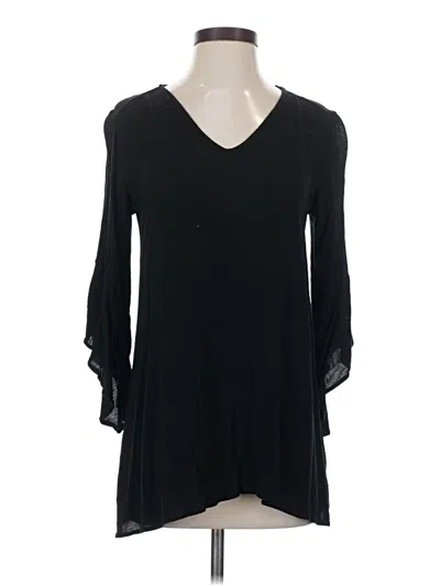 Pre-owned Lush 3/4 Sleeve Blouse In Black