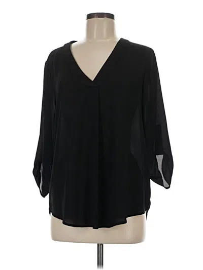 Pre-owned Lush 3/4 Sleeve Blouse In Black