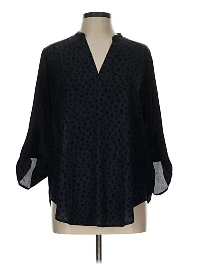 Pre-owned Lush 3/4 Sleeve Blouse In Black