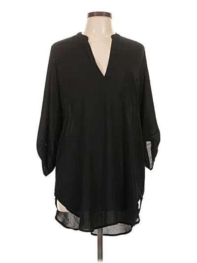 Pre-owned Lush 3/4 Sleeve Blouse In Black