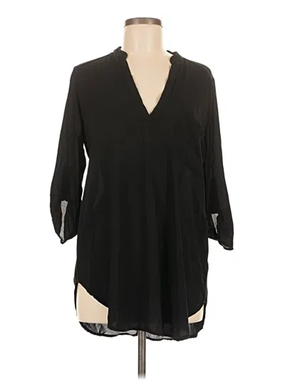 Pre-owned Lush 3/4 Sleeve Blouse In Black