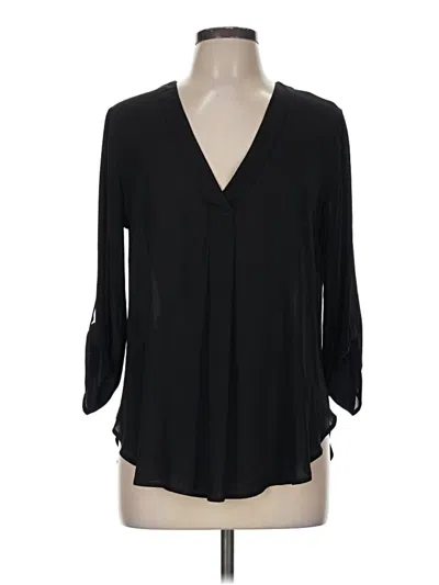 Pre-owned Lush 3/4 Sleeve Blouse In Black