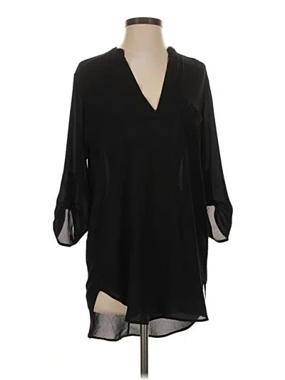 Pre-owned Lush 3/4 Sleeve Blouse In Black
