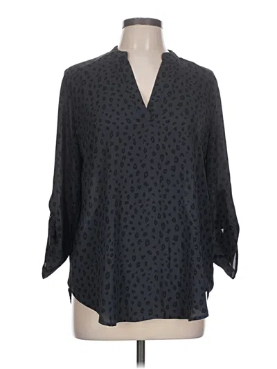 Pre-owned Lush 3/4 Sleeve Blouse In Black