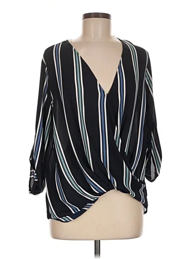 Pre-owned Lush 3/4 Sleeve Blouse In Black