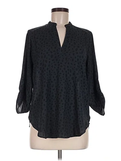 Pre-owned Lush 3/4 Sleeve Blouse In Black