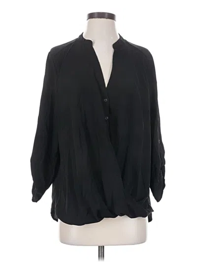 Pre-owned Lush 3/4 Sleeve Blouse In Black
