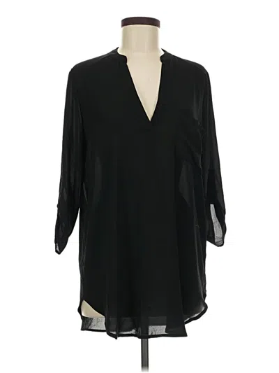 Pre-owned Lush 3/4 Sleeve Blouse In Black