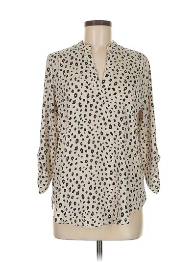 Pre-owned Lush 3/4 Sleeve Blouse In Brown