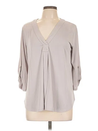 Pre-owned Lush 3/4 Sleeve Blouse In Gray