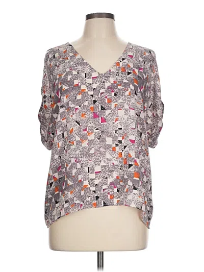 Pre-owned Lush 3/4 Sleeve Blouse In Gray