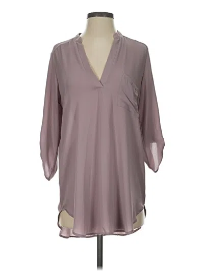 Pre-owned Lush 3/4 Sleeve Blouse In Gray