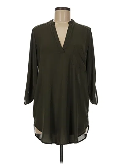 Pre-owned Lush 3/4 Sleeve Blouse In Green