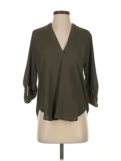 Pre-owned Lush 3/4 Sleeve Blouse In Green