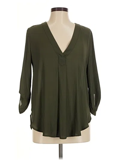 Pre-owned Lush 3/4 Sleeve Blouse In Green