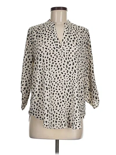 Pre-owned Lush 3/4 Sleeve Blouse In Ivory
