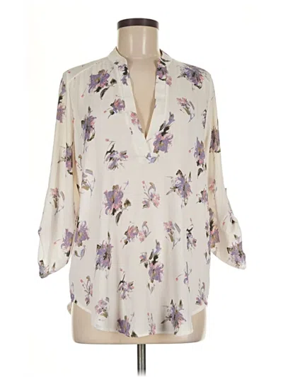 Pre-owned Lush 3/4 Sleeve Blouse In Ivory