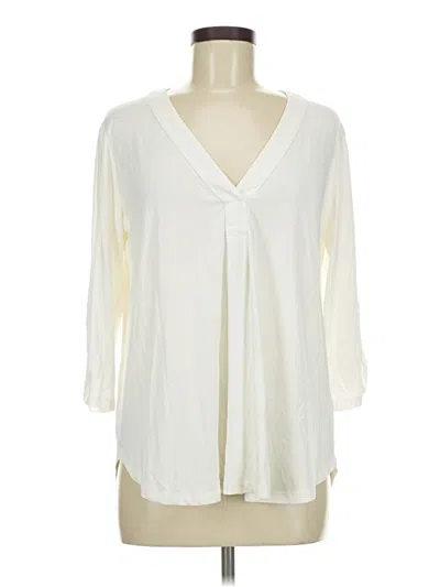 Pre-owned Lush 3/4 Sleeve Blouse In Ivory
