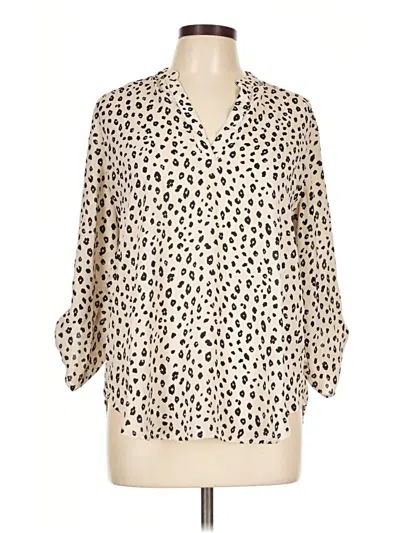 Pre-owned Lush 3/4 Sleeve Blouse In Ivory