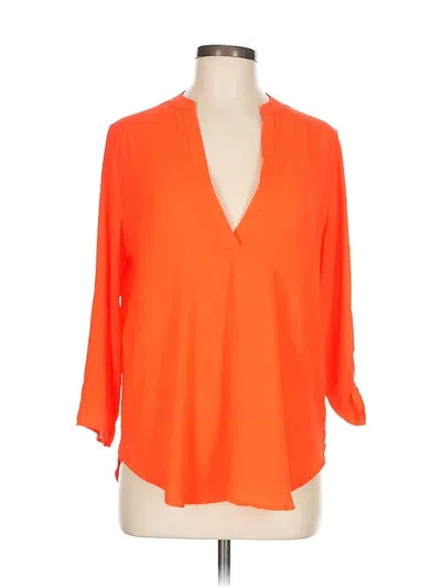 Pre-owned Lush 3/4 Sleeve Blouse In Orange